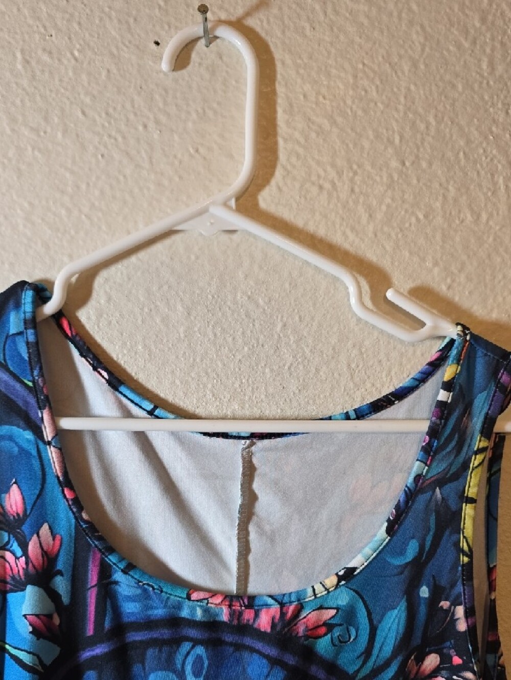 Source Unknown Blue Multicolor Butterfly Print Tank Dress - Picture 2 of 6